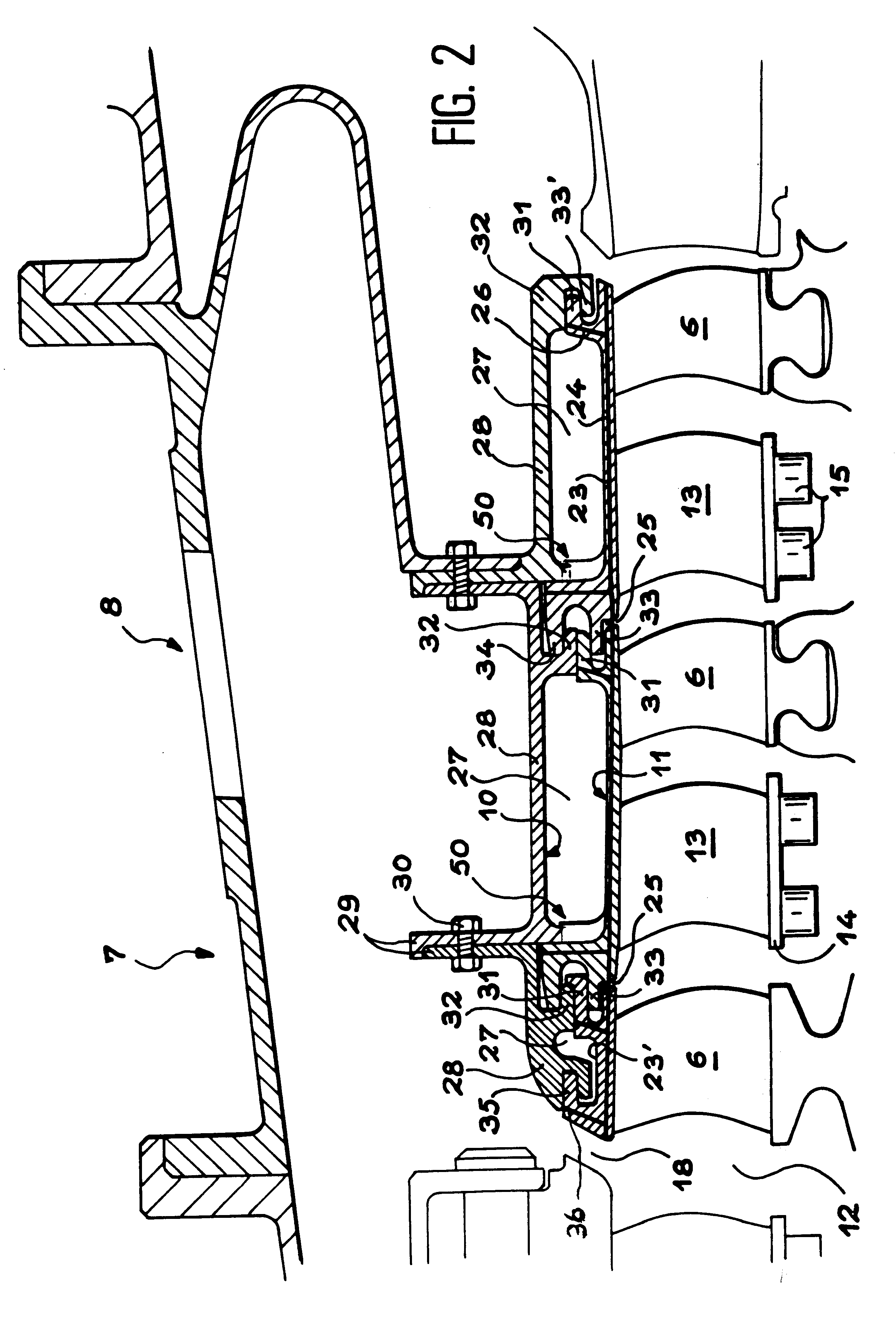 High-pressure compressor stator