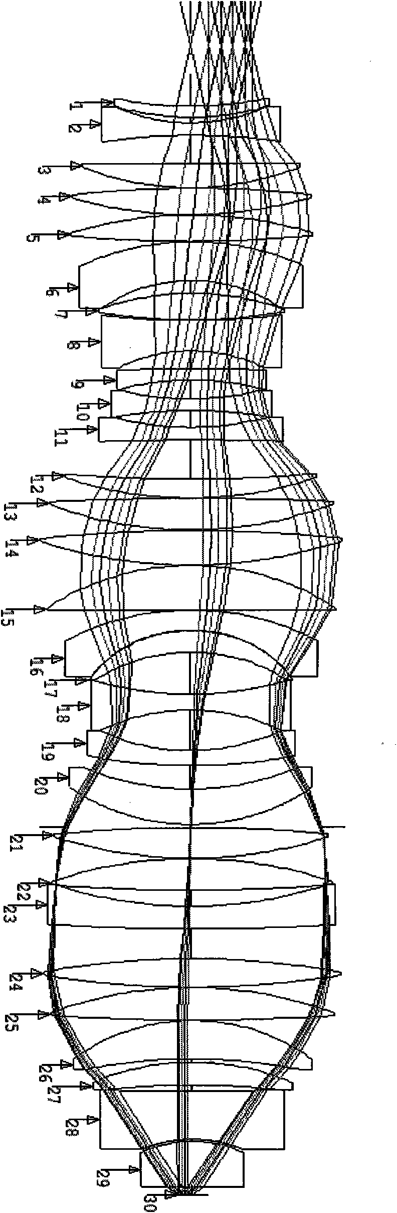 High-resolution aspheric photoetching object lens