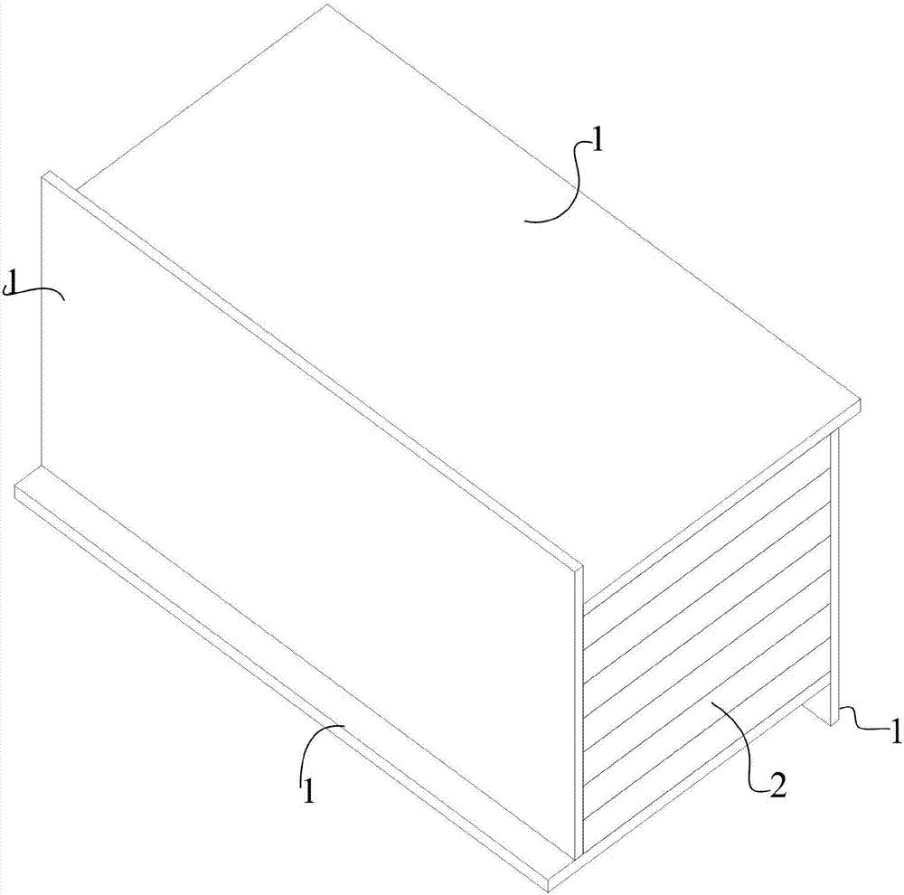 Construction technology for steel plate coated carbon fiber modified fast-growing poplar