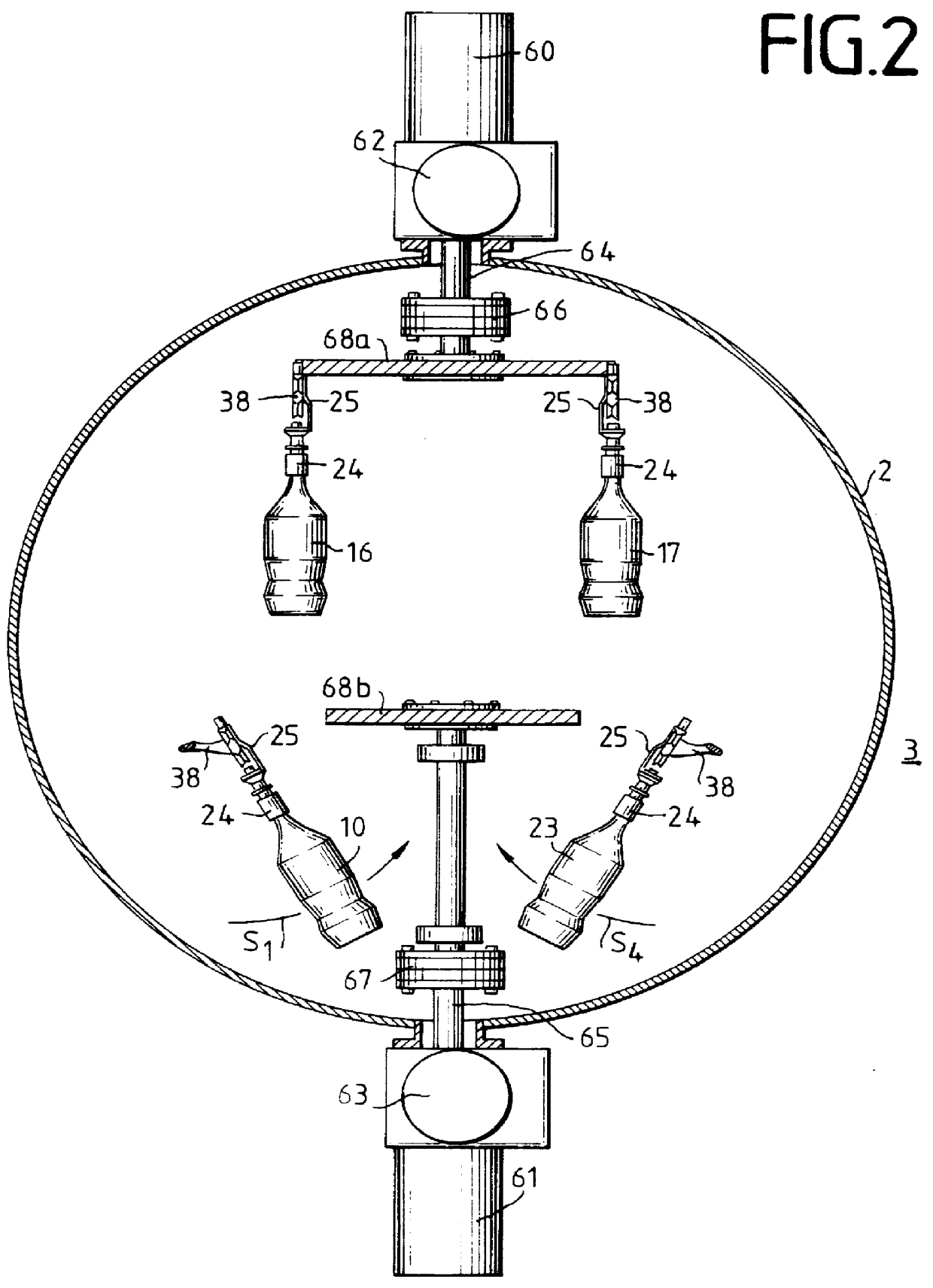 Method and device for transporting cylindrical substrates to be coated