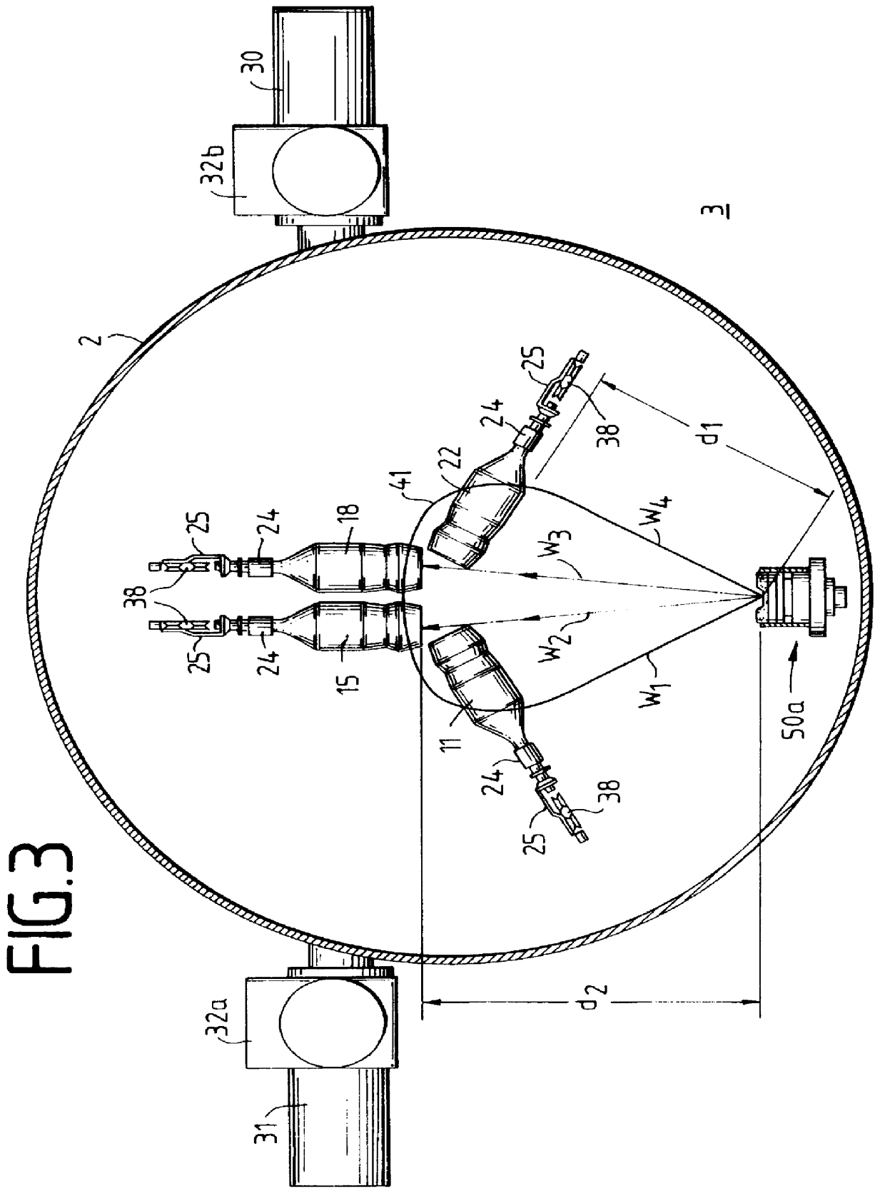 Method and device for transporting cylindrical substrates to be coated