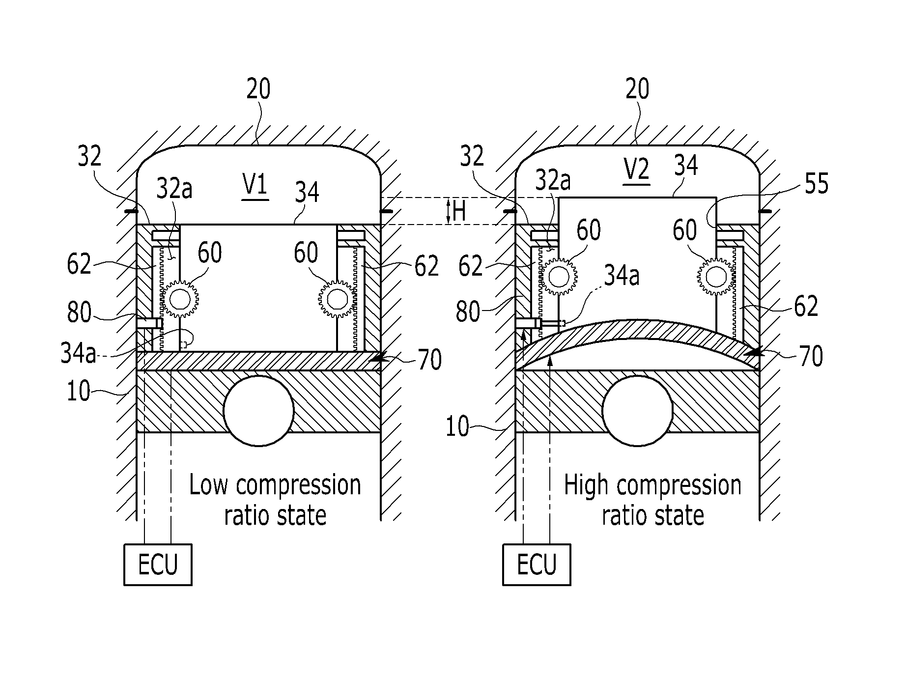 Variable compression ratio device and internal combustion engine including the same