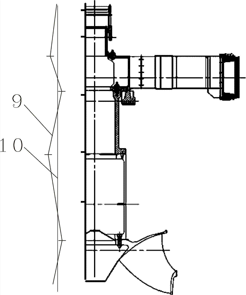 Method for accurately and continuously measuring and processing axis throw of hydraulic turbine set