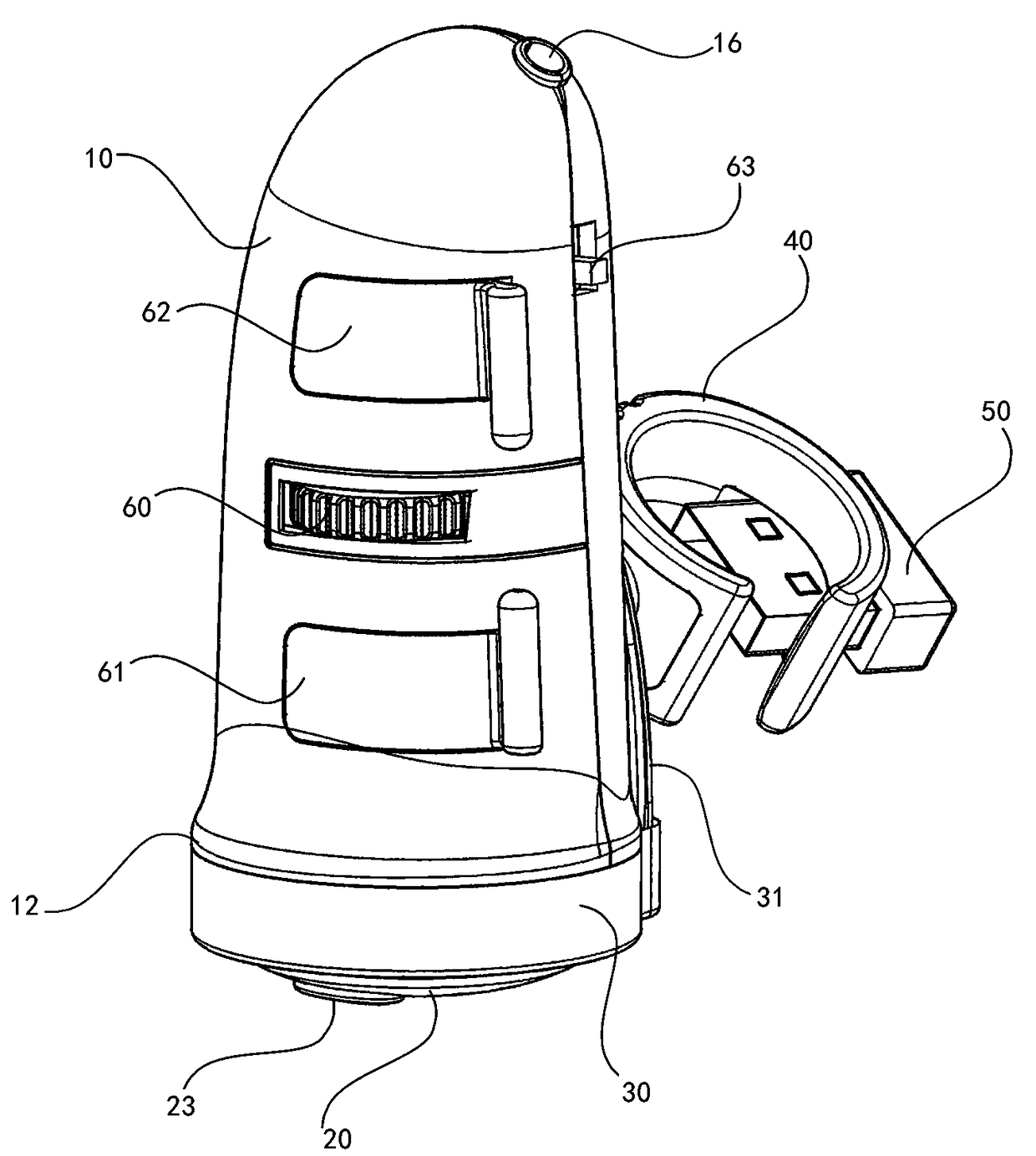 A wireless ring-type mouse that can universally adjust the direction of the photosensitive head