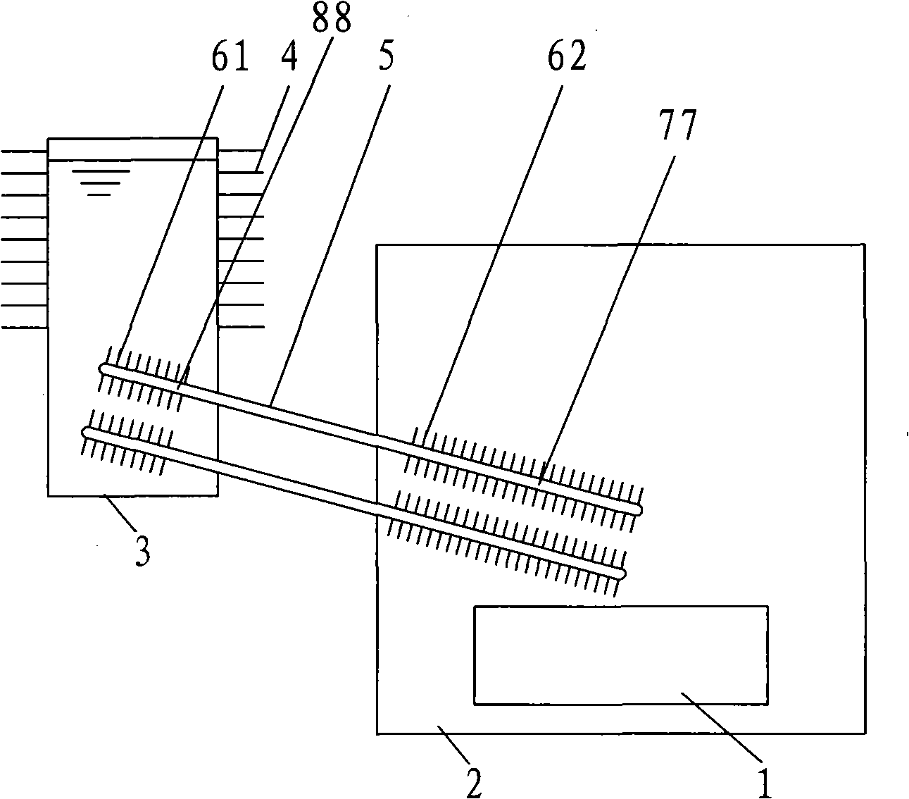 Energy-saving type communication base station square compartment heat radiating device