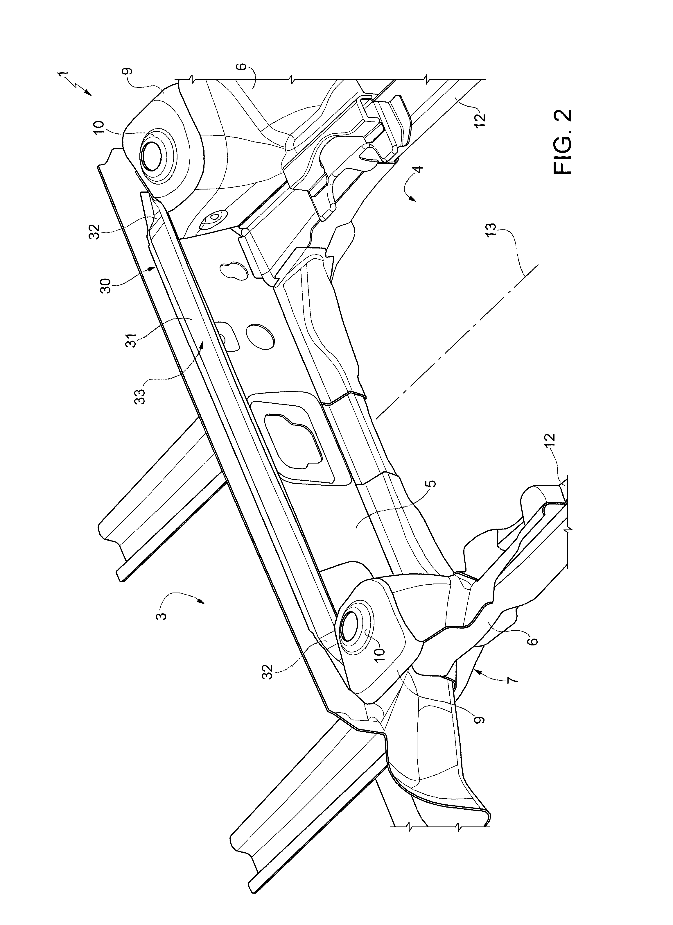 Motor vehicle body provided with a structure for receiving and draining water