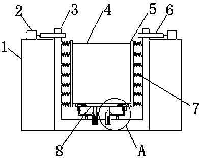 Fixing device for electrical work tricycle battery