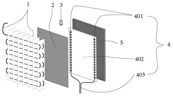 Planar heating device used for defrosting and deicing refrigerator