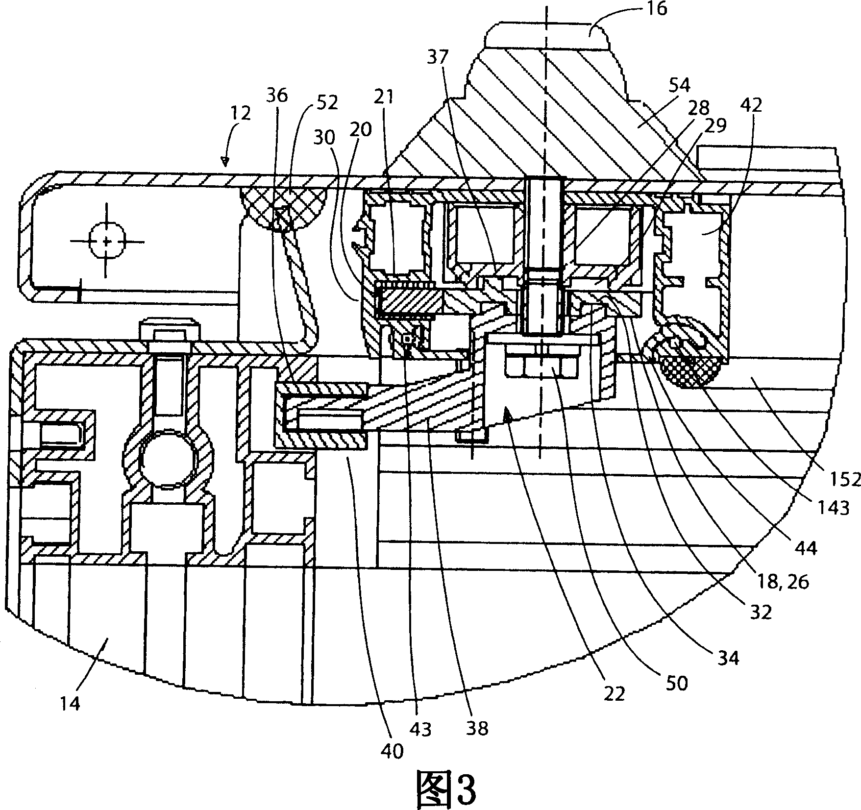 Lock for multiple locking at outer casing or door of cabinet or side wall