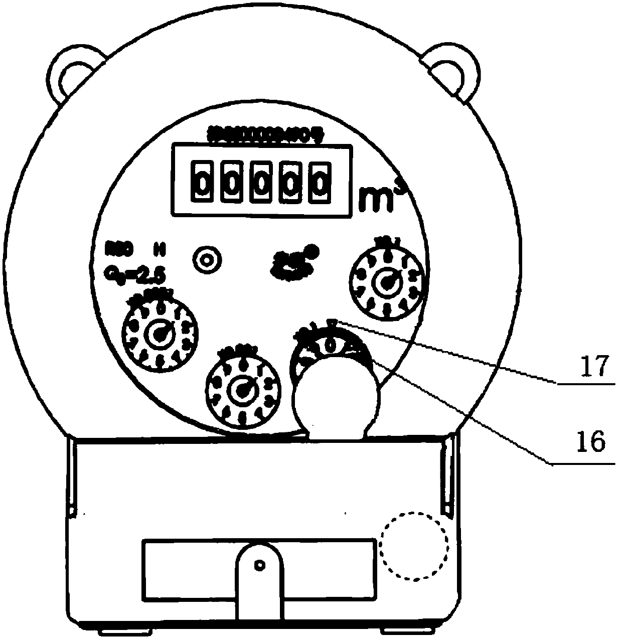 Novel mechanical remote water meter