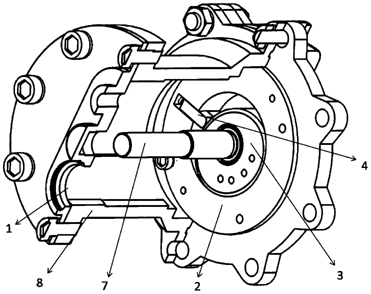 A kind of elliptical rolling piston and rolling piston compressor