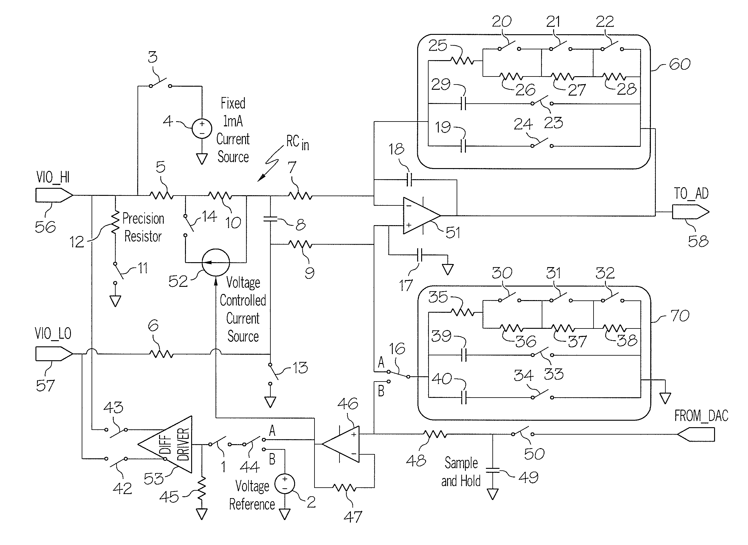 Re-configurable multipurpose analog interface