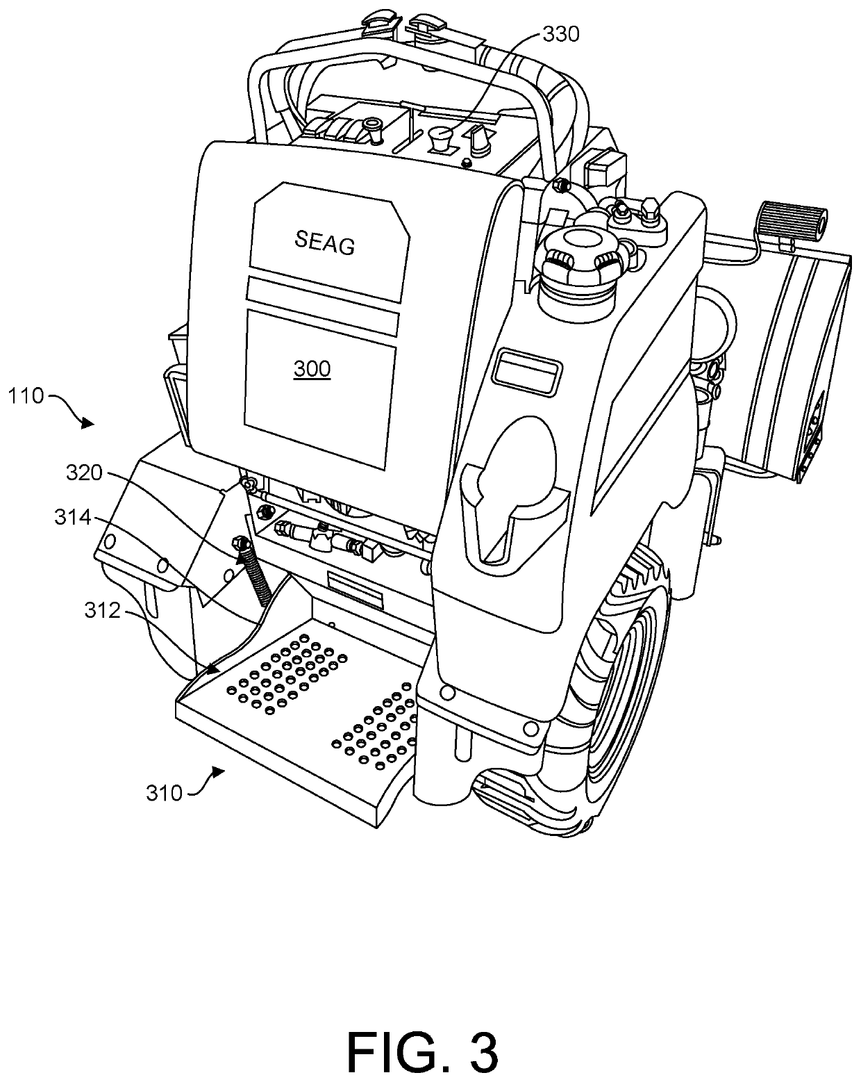 Method and apparatus for safely and quickly removing snow from narrow pedestrian and vehicular paths