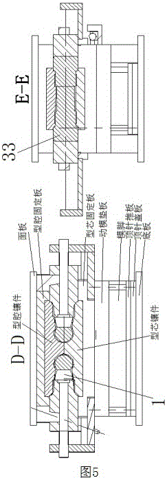 Gear-driven bent pipe multi-directional demolding mechanism