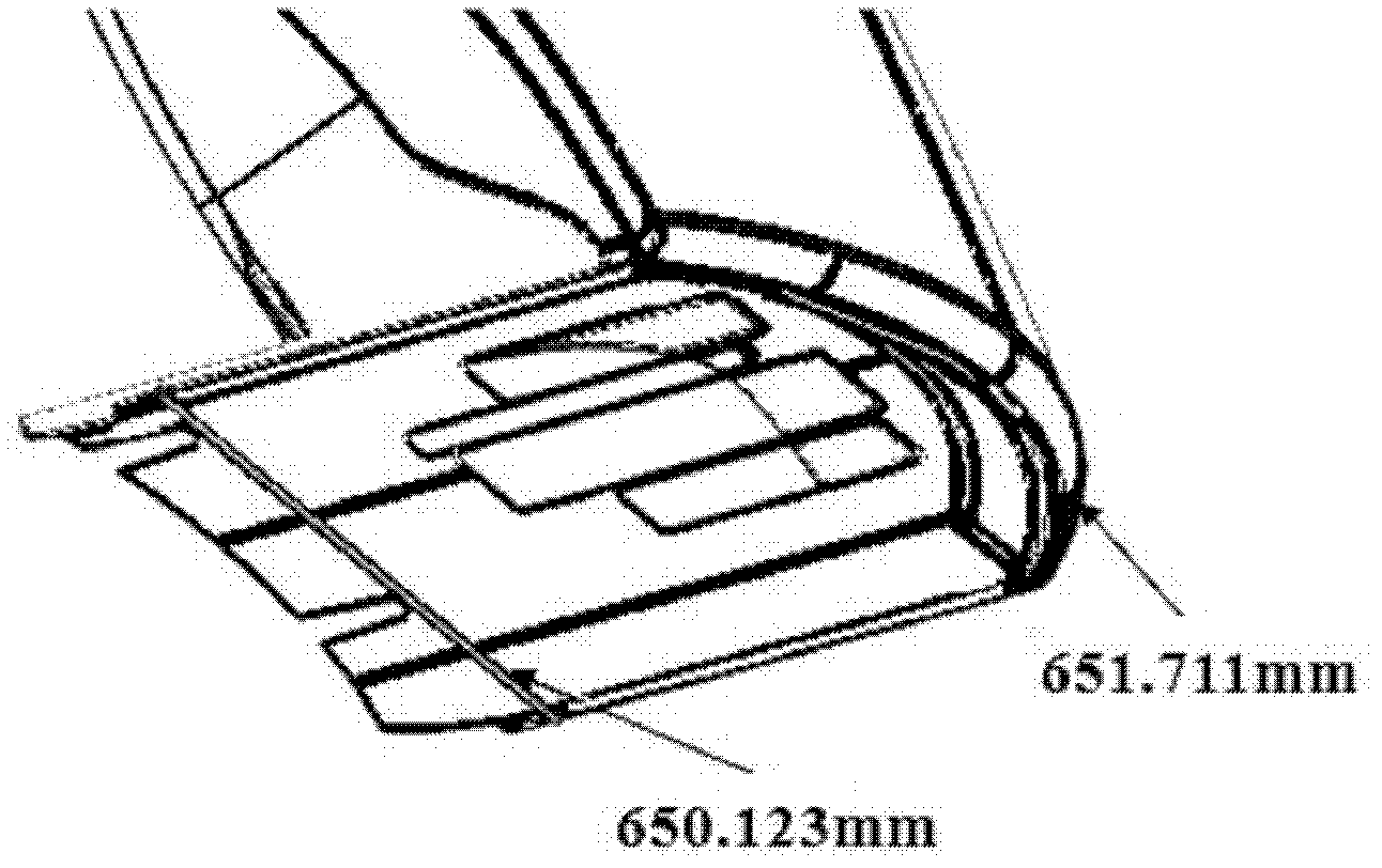 Side flanging die for outer board of rear cover of car