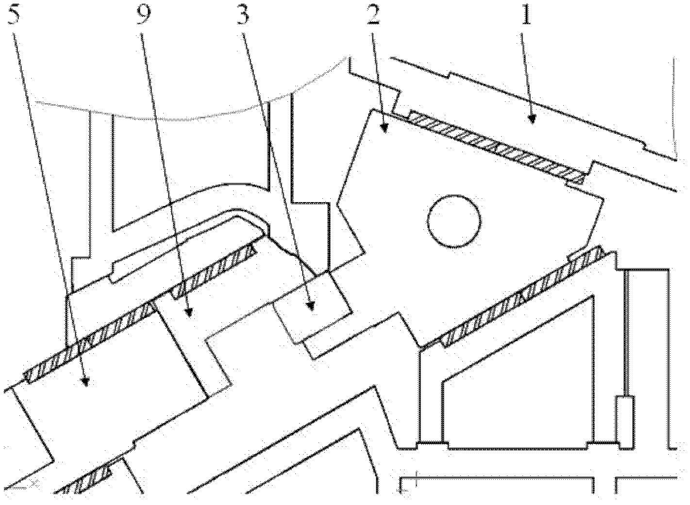 Side flanging die for outer board of rear cover of car