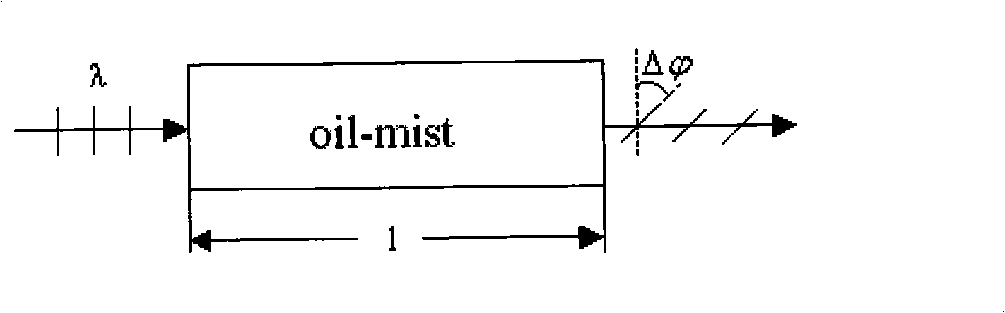 Oil fog concentration measuring apparatus