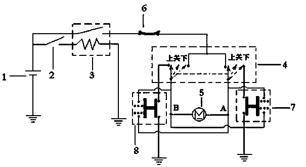 Protection circuit of power window