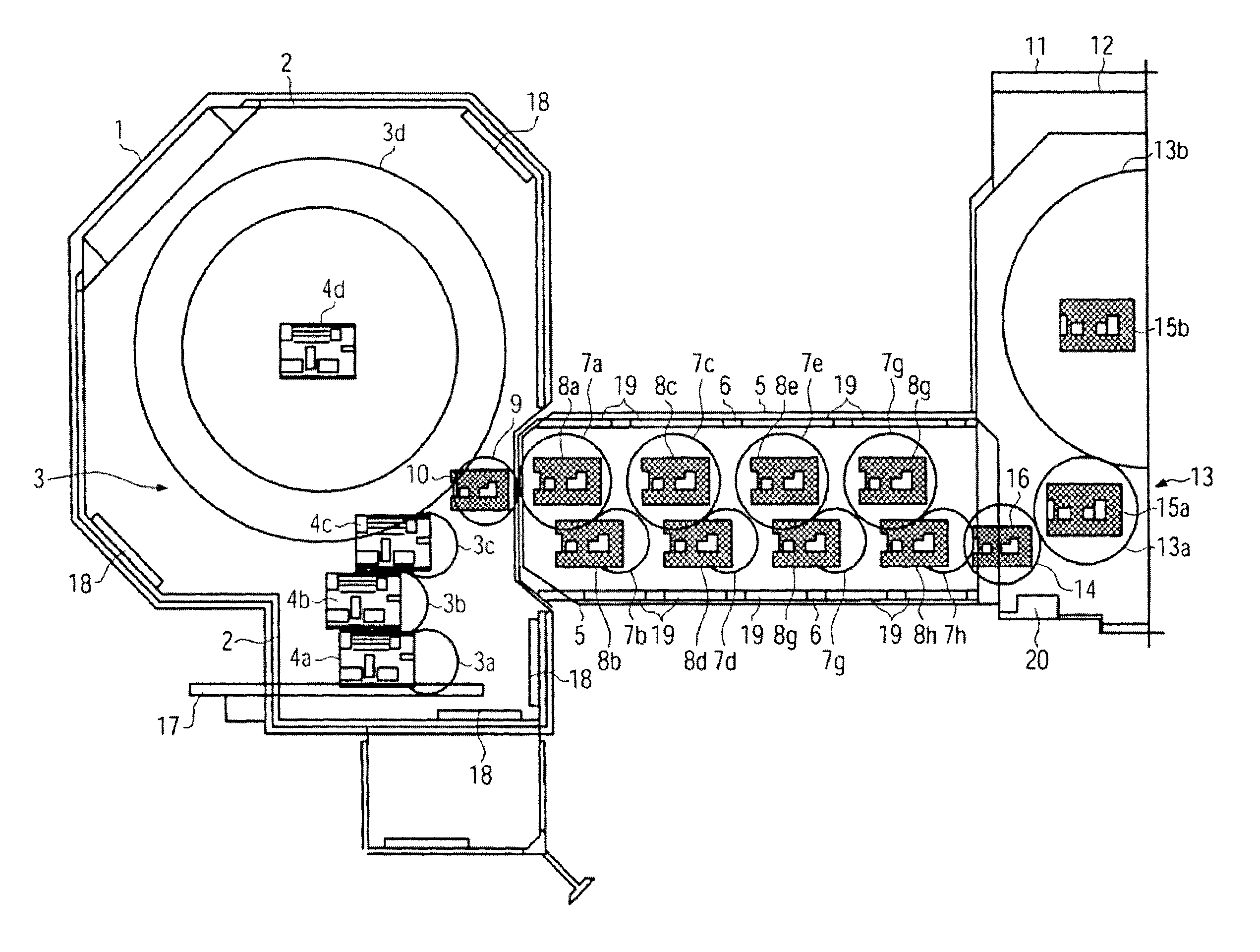 Bottle treatment system having safety unit