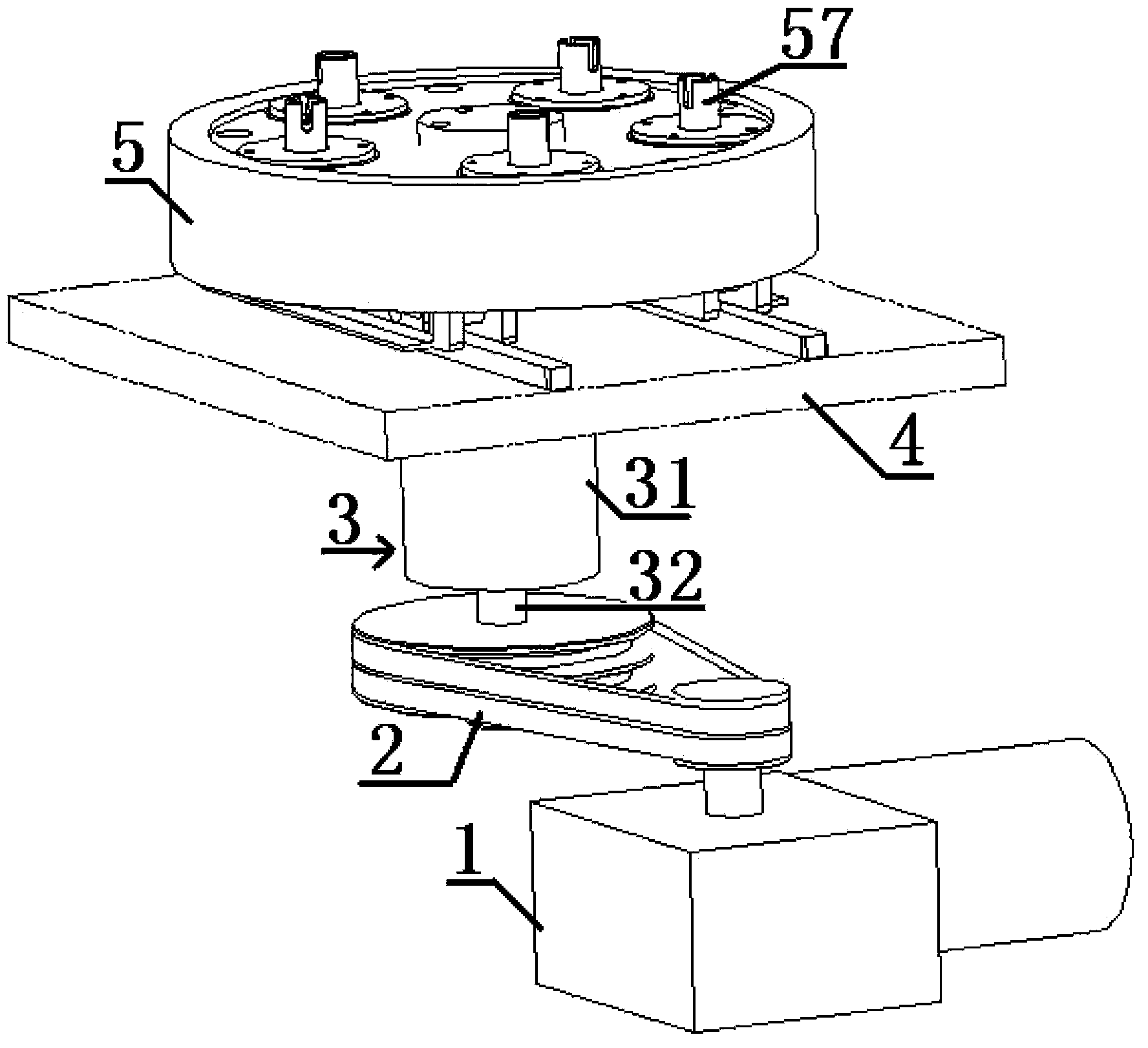 Vacuum filming workpiece rotation table