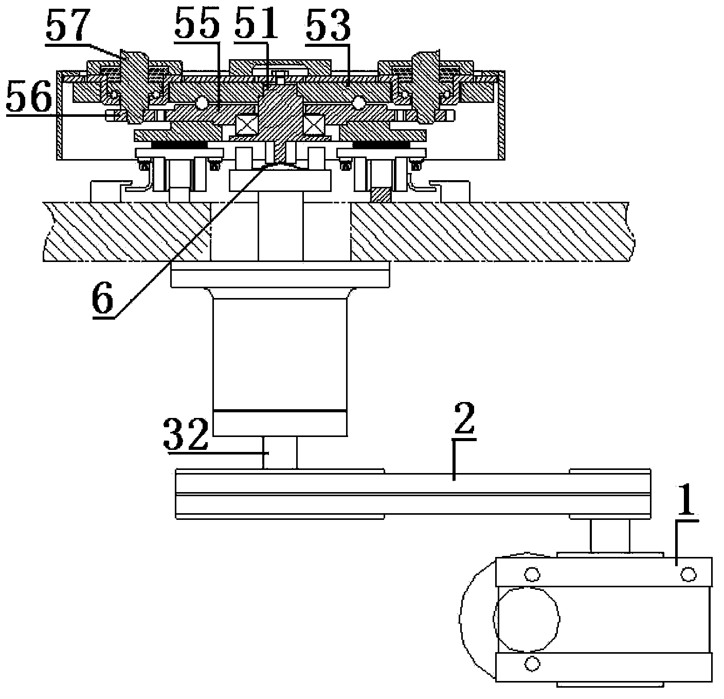 Vacuum filming workpiece rotation table