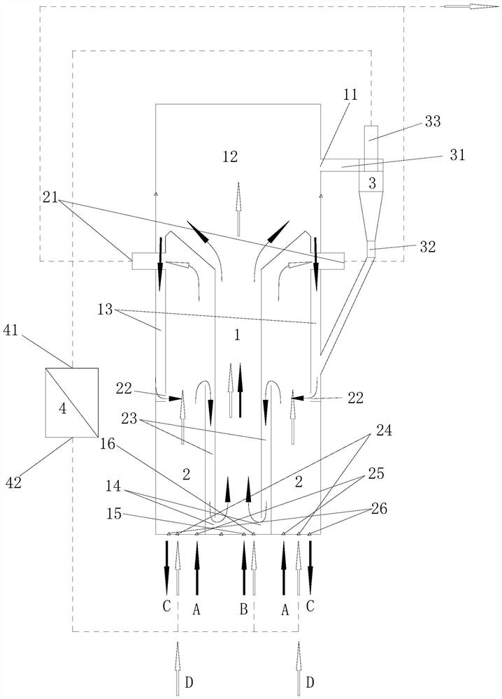 Method and device for mixed gasification of coal and sludge