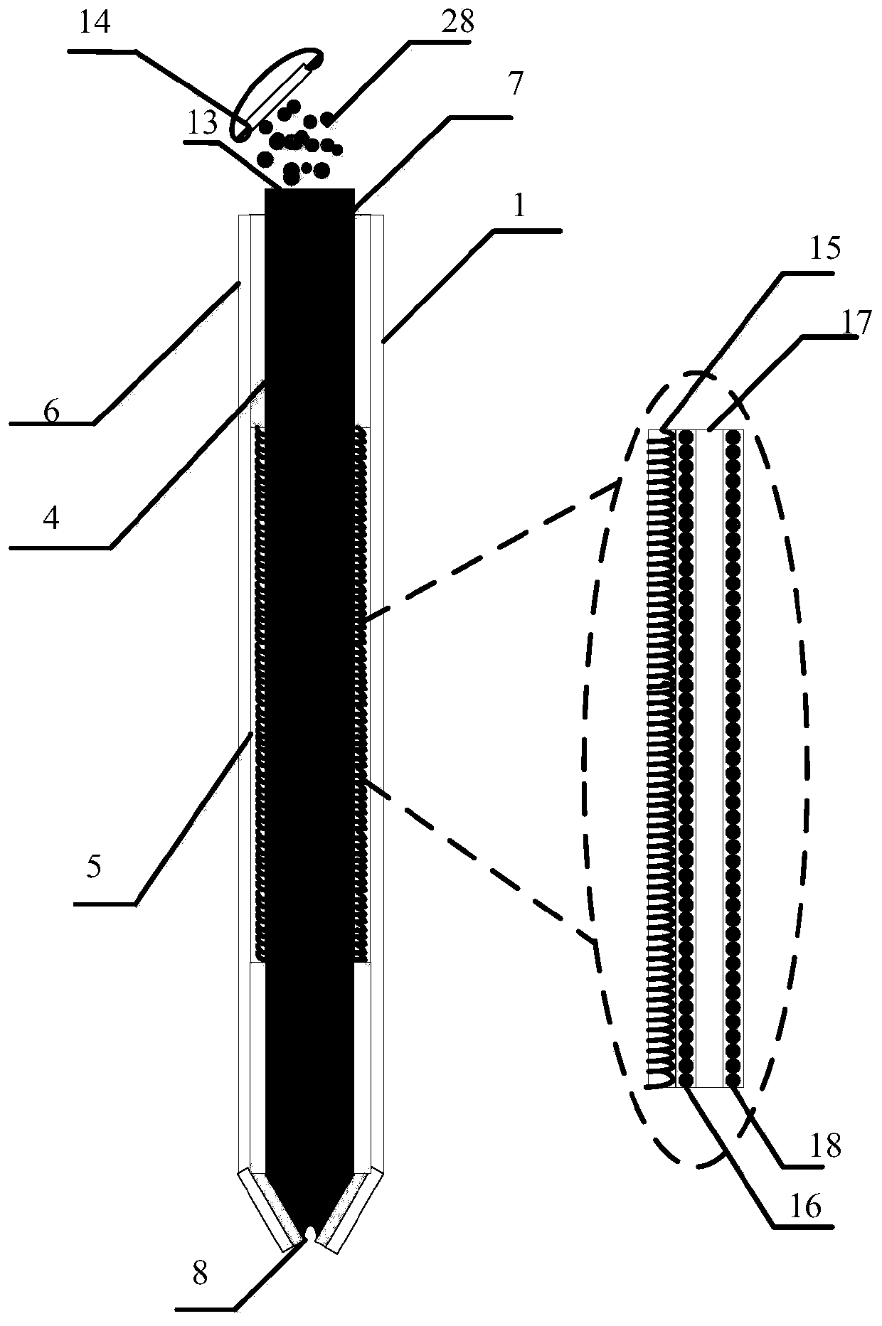 Implantable electrode having drug release function