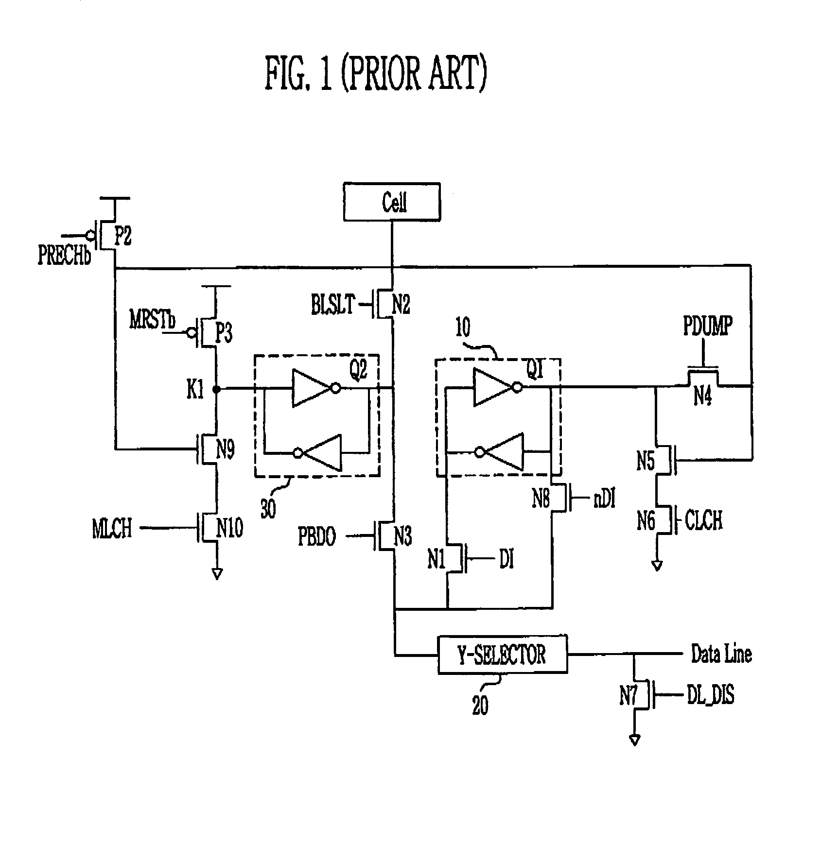 Page buffer for NAND flash memory