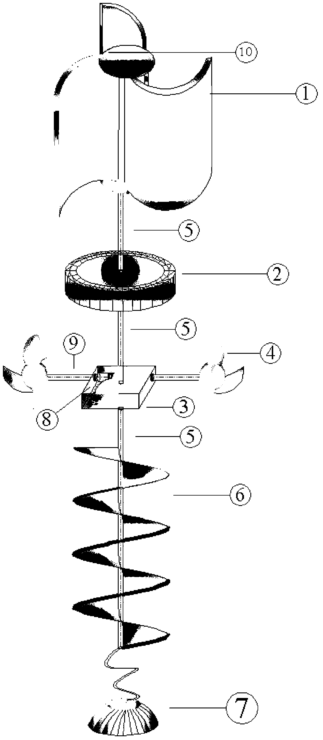 Wind power directly-driven circulated oxygen inflating equipment