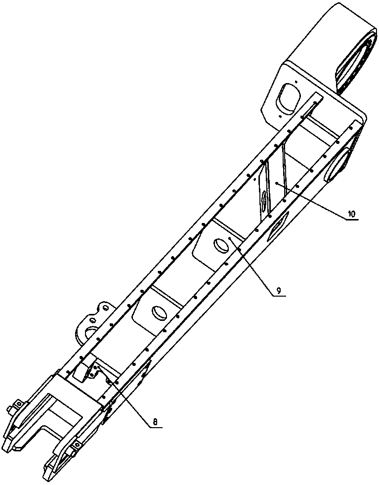 A trolley frame structure for a paver walking system