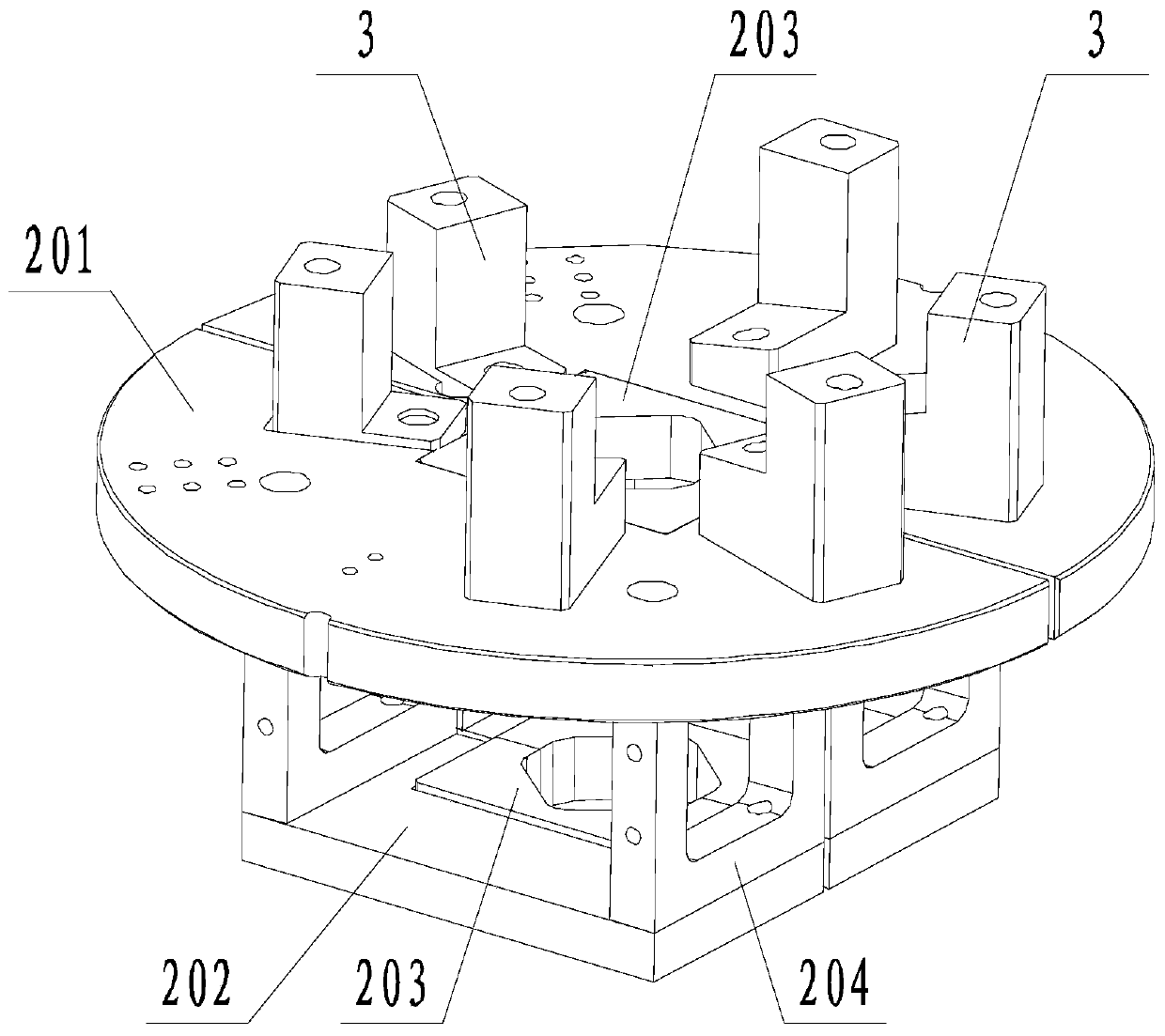 Spring mounting tooling of semi-automatic spring mounting machine for shock absorber and spring mounting method of spring mounting tooling