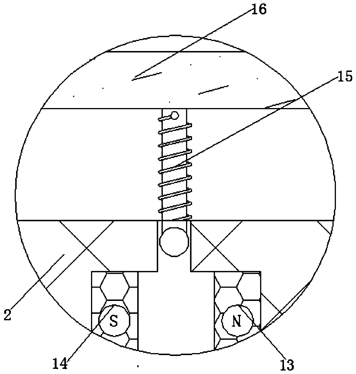 Quantitative water injection device of water dispenser for blind based on electromagnetic induction principle