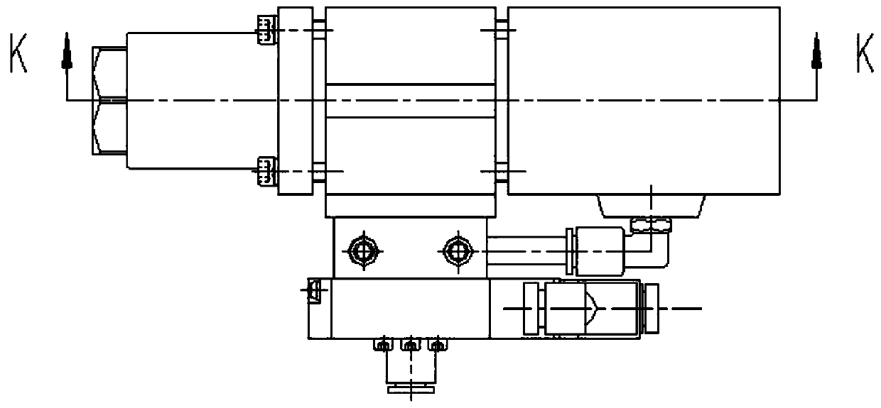 Special four-way coaxial valve for inner cooling of main shaft of machine tool