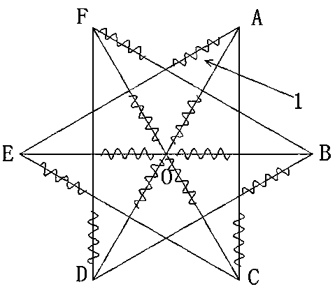 Star polygonal winding with m-phase power sources for asynchronous motor