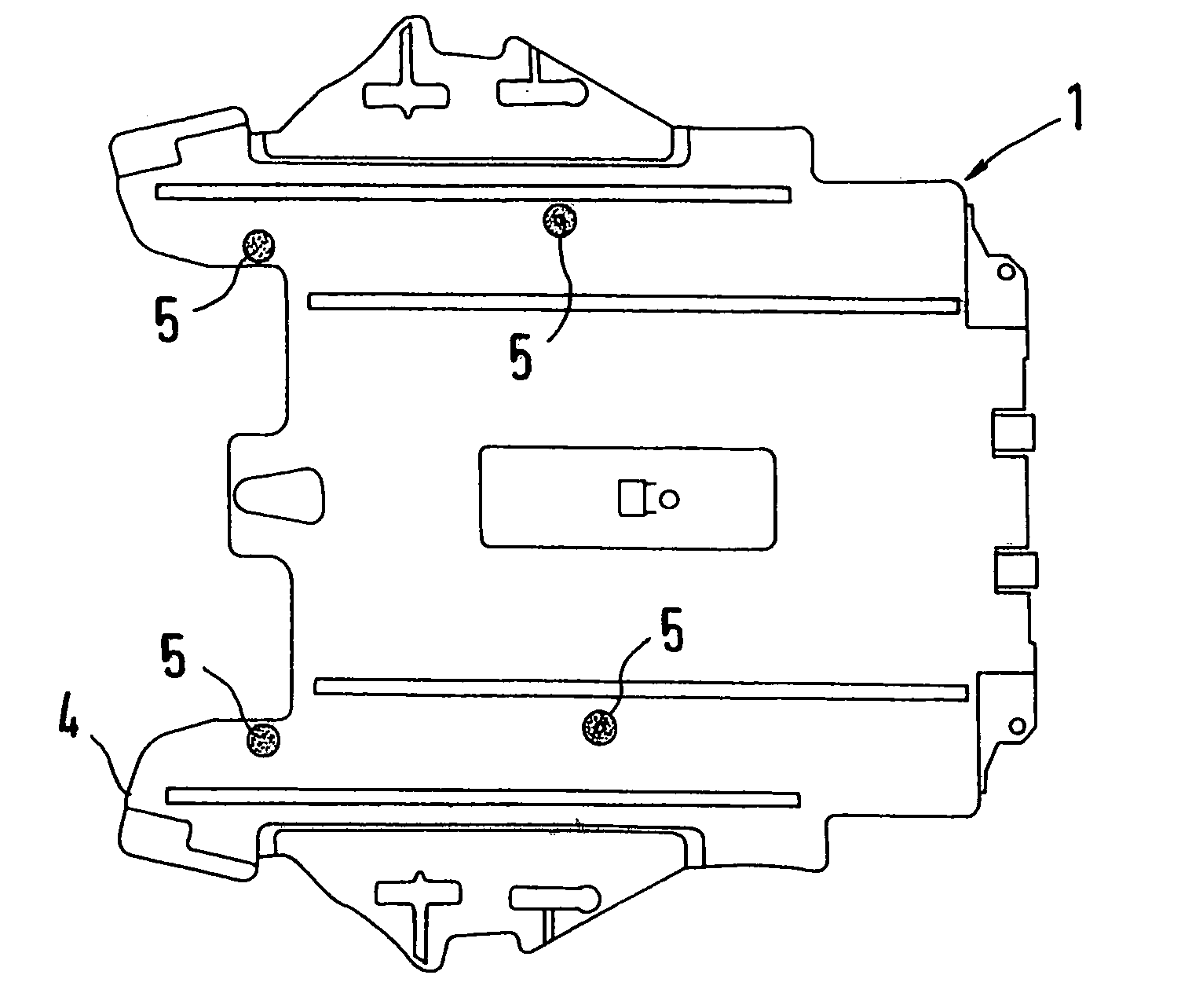 Undercarriage liner made of plastic for a vehicle