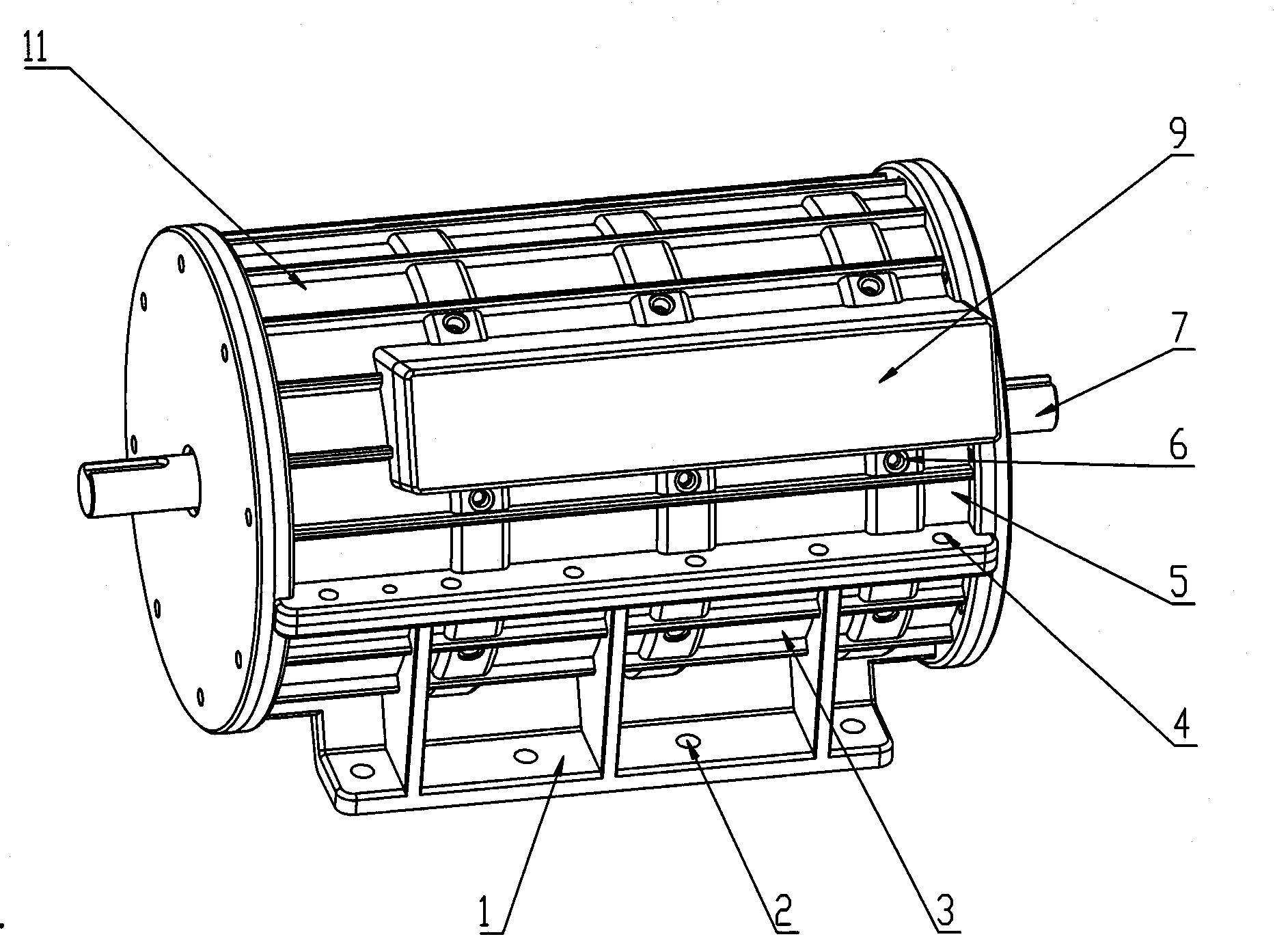 Disc permanent-magnet synchronous multi-combination power DC motor group