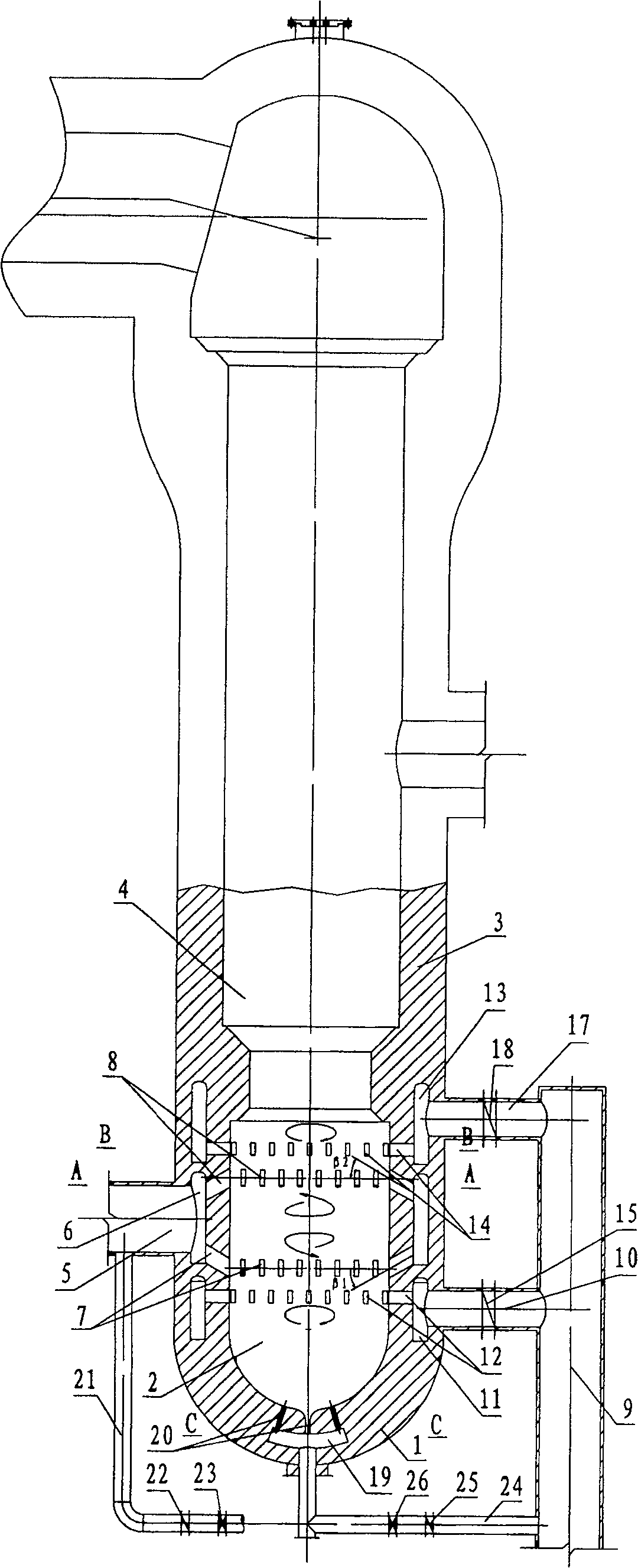 Flame length controllable high-efficient burner