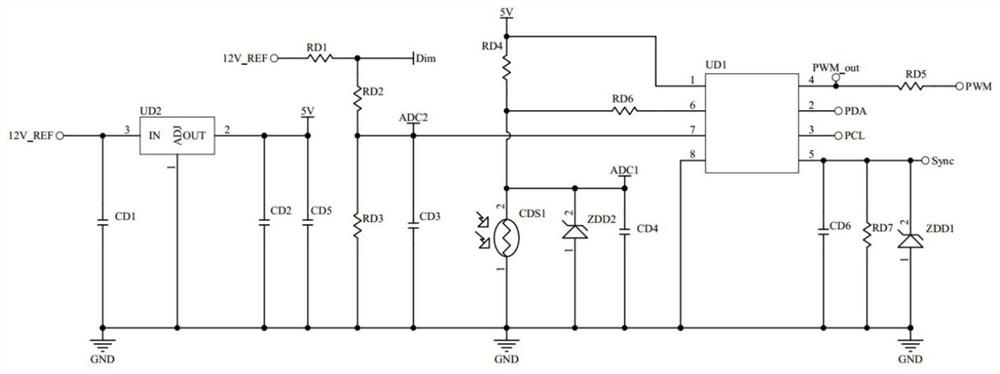 Parallel control device and method for multiple LED power supplies with light control and dimming