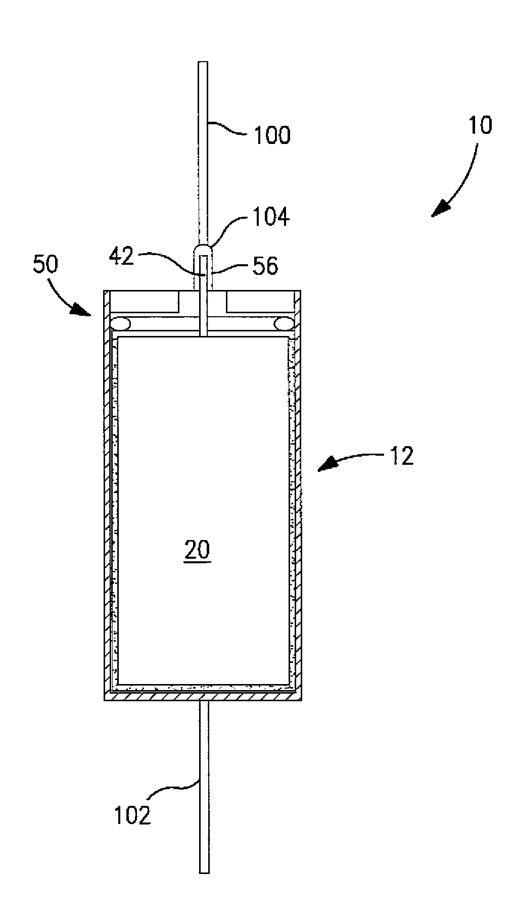 Hermetically sealed wet electrolytic capacitor