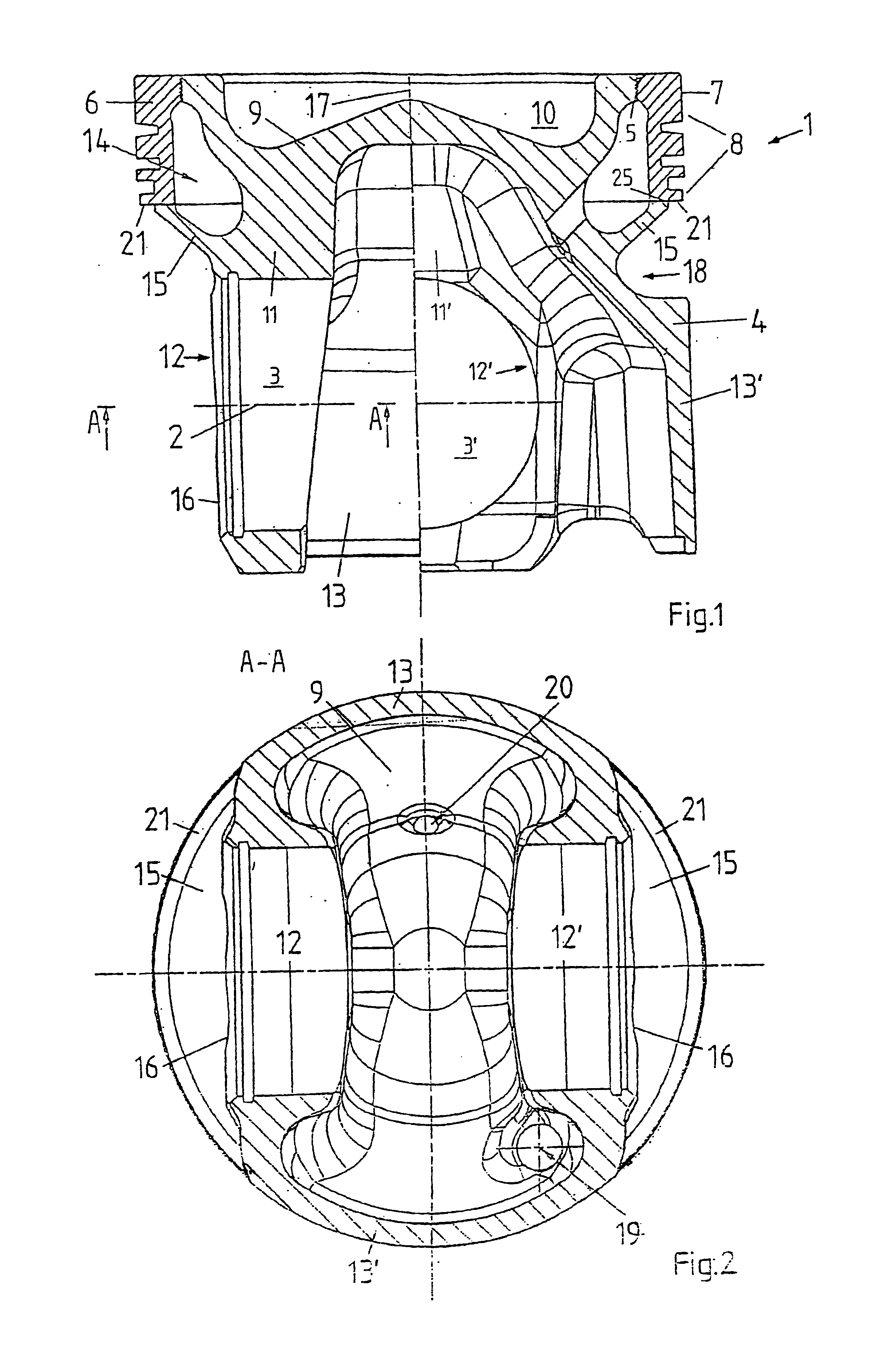 Piston for an internal combustion engine