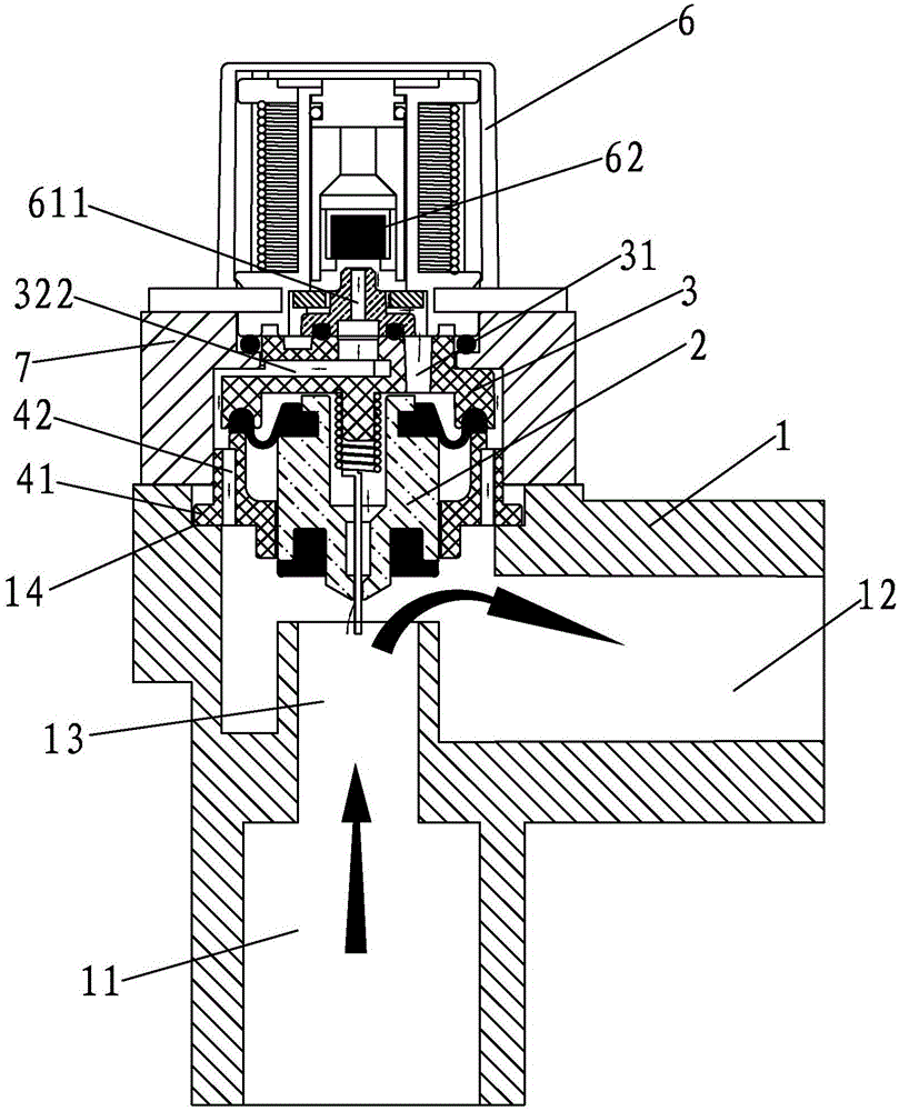 Waterway control valve structure