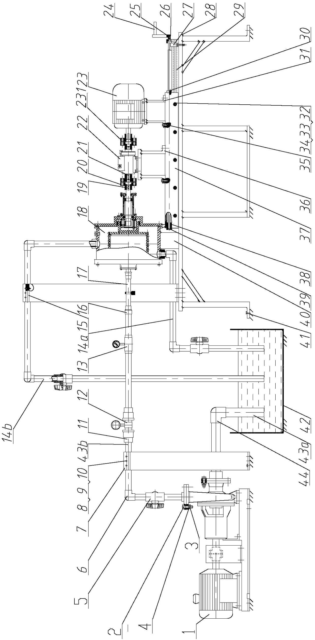 Hydrofoil surface fluid resistance testing device capable of achieving flow jetting