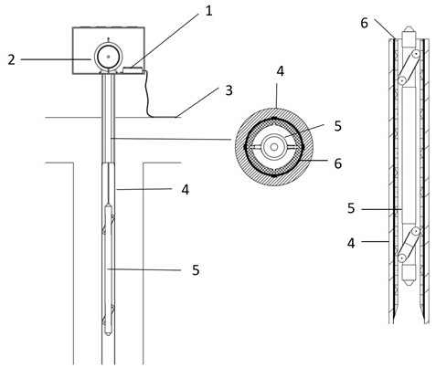 Deep horizontal displacement automatic monitoring device