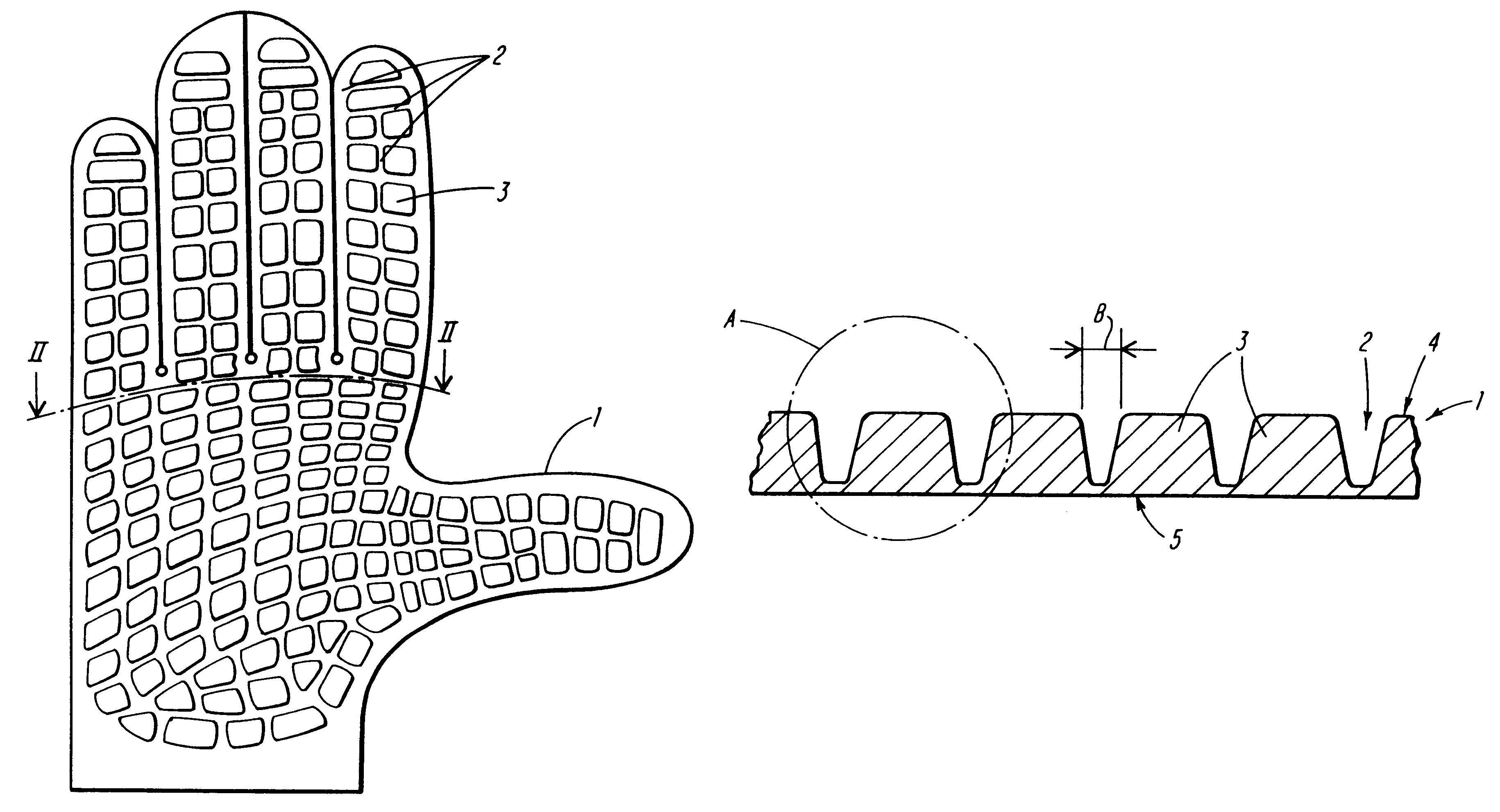 Device for the protection of objects or body parts against vibrations, in particular a vibration-damping glove or antivibration glove