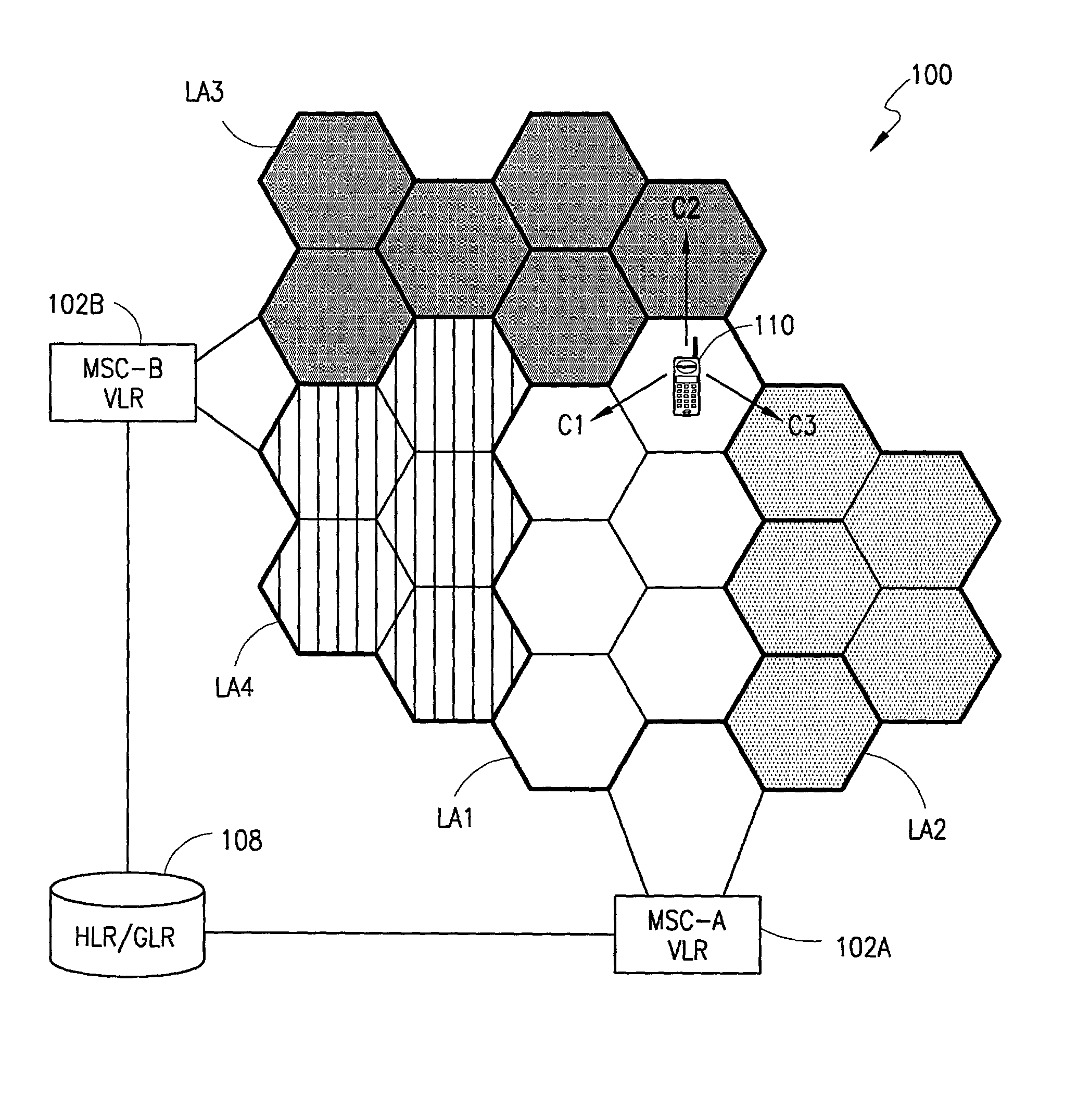 Method and system for primary paging location of mobile terminal