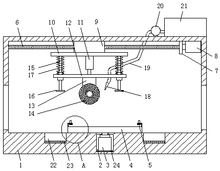 Efficient polishing device used for metal casting machining and polishing method of efficient polishing device