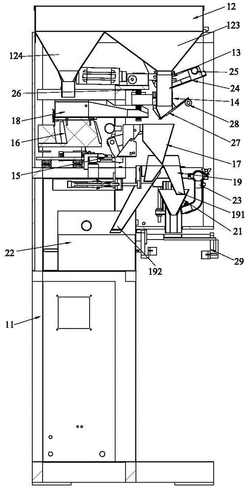 Fragile particle weighing filling machine