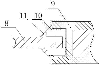 Radiation-resistant stainless steel door with glass