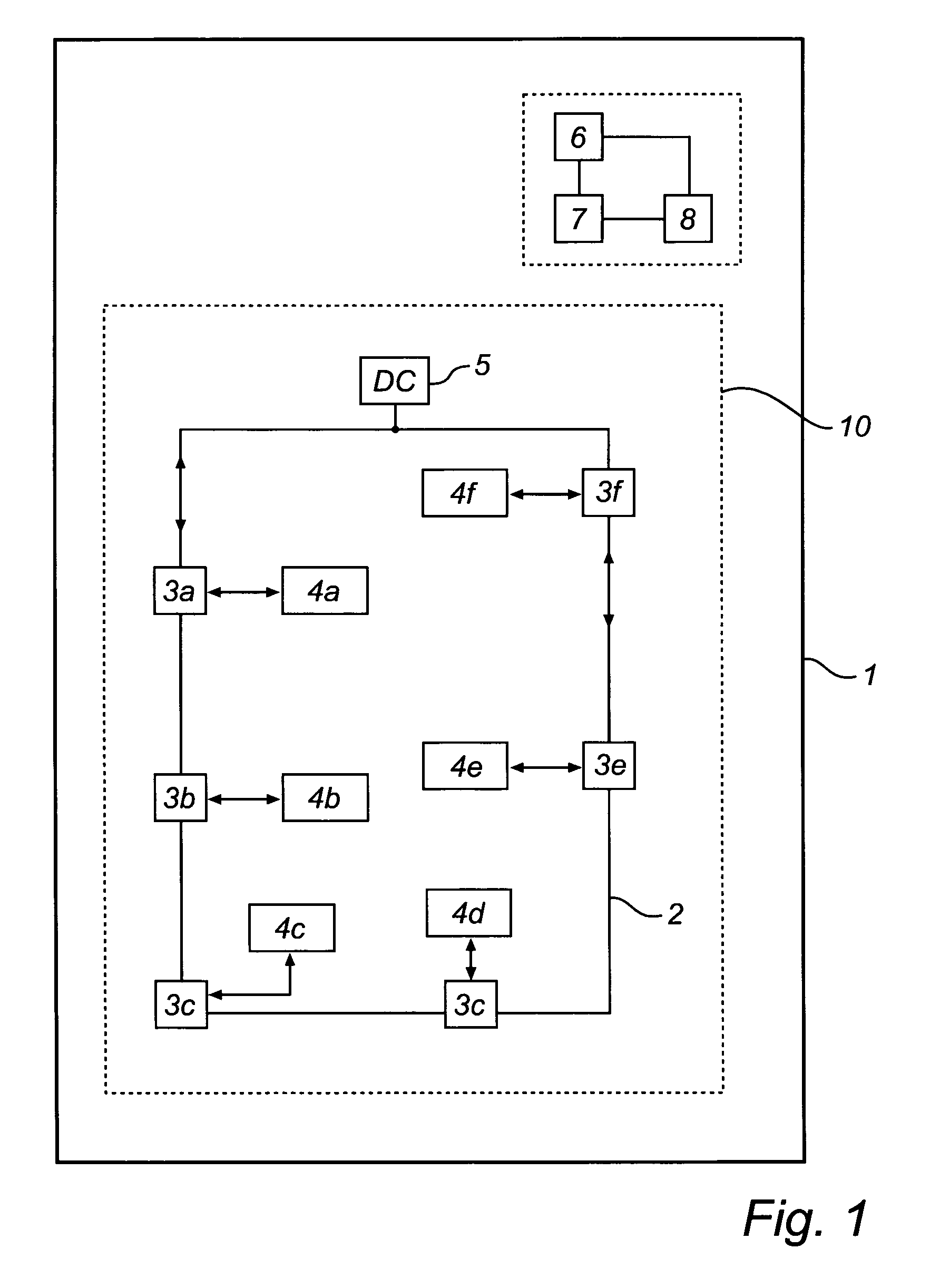 Bus control for a domestic appliance