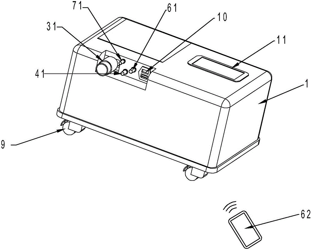 Vacuum-negative-pressure remote control system of intelligent human-body nursing instrument